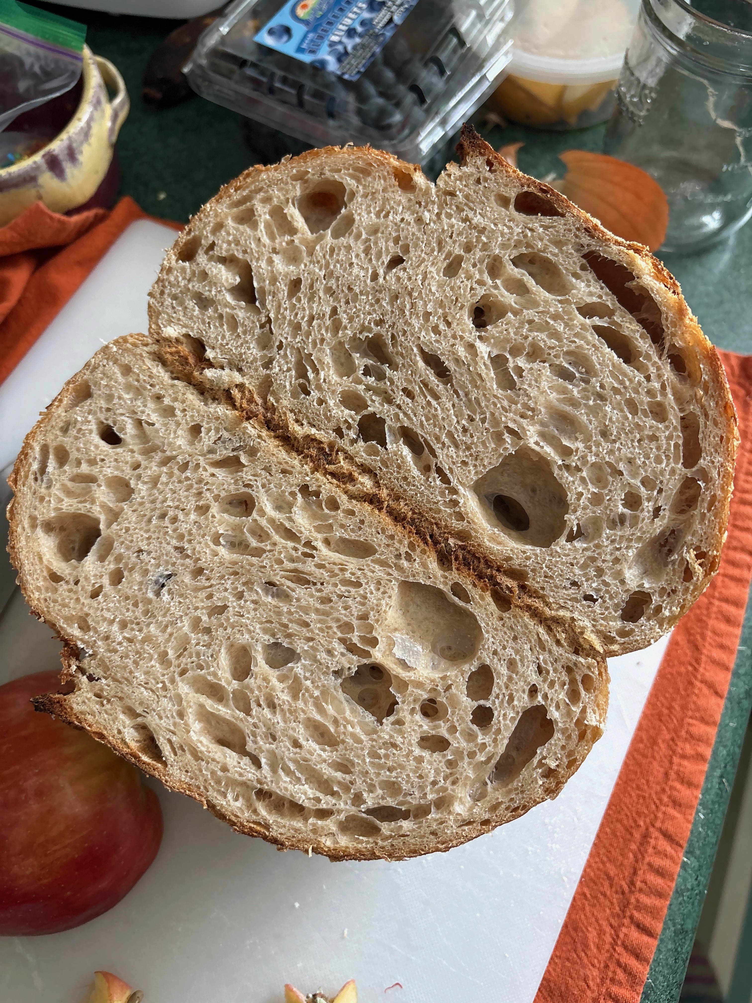 Open crumb shot