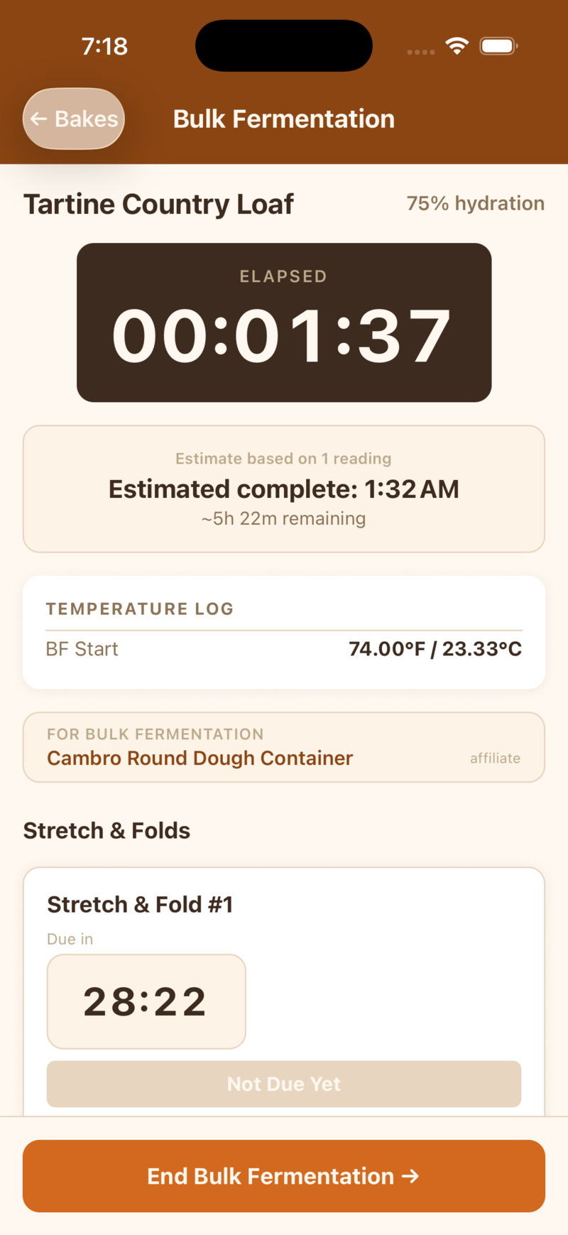 Bulk fermentation screen